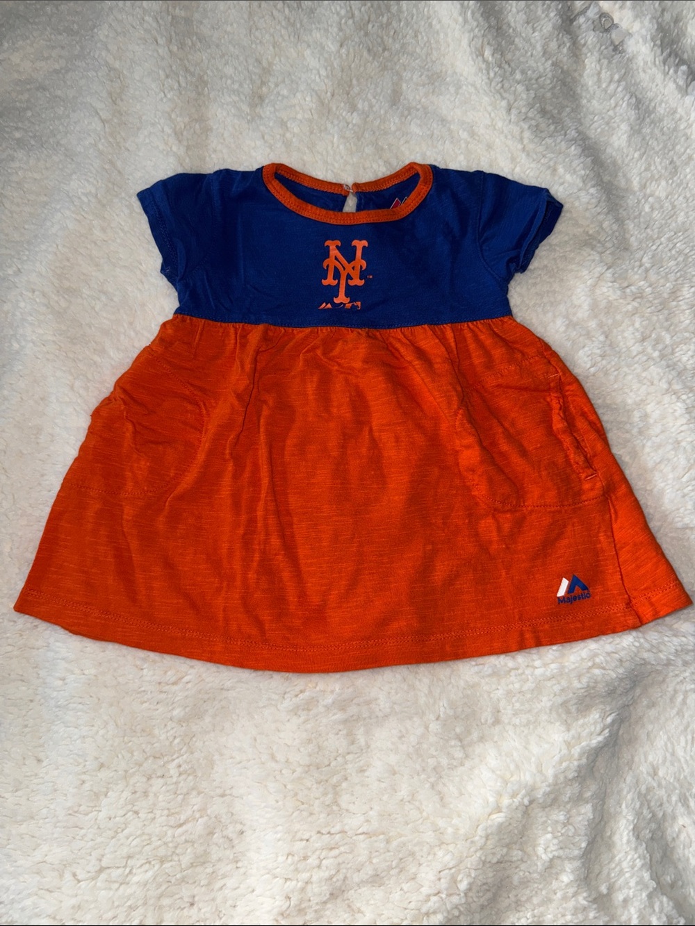 NY Mets Blue & Orange Baby Dress